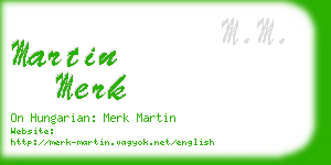 martin merk business card